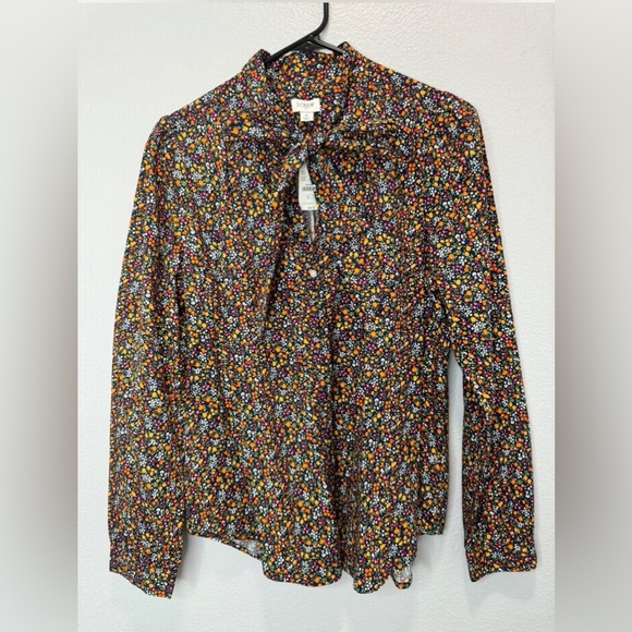J CREW FLORAL PRINT COTTON SHIRT SIZE XXS NWT - Picture 1 of 4